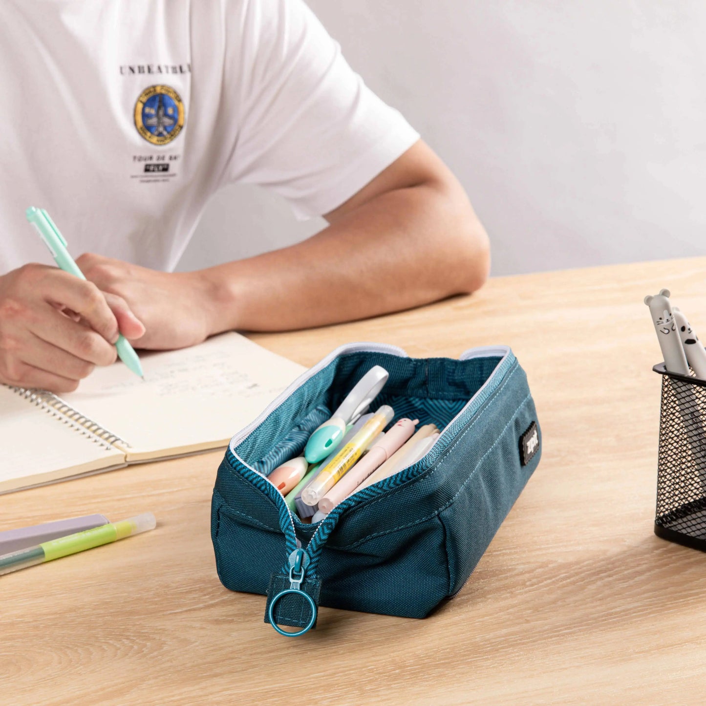 ZIPIT Lenny Pencil Case - Teal