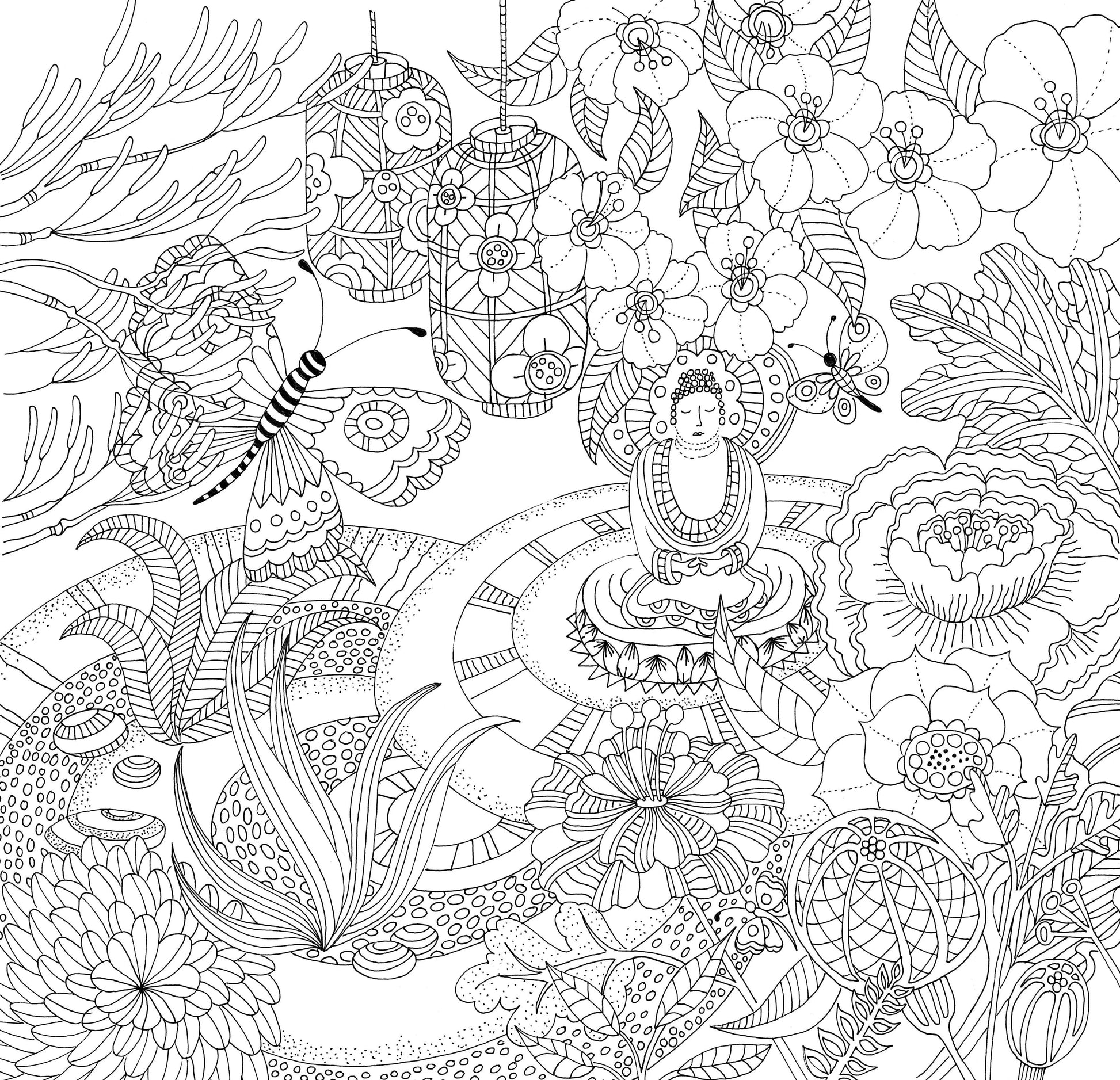 Zen Garden Coloring Book Peter Pauper Press