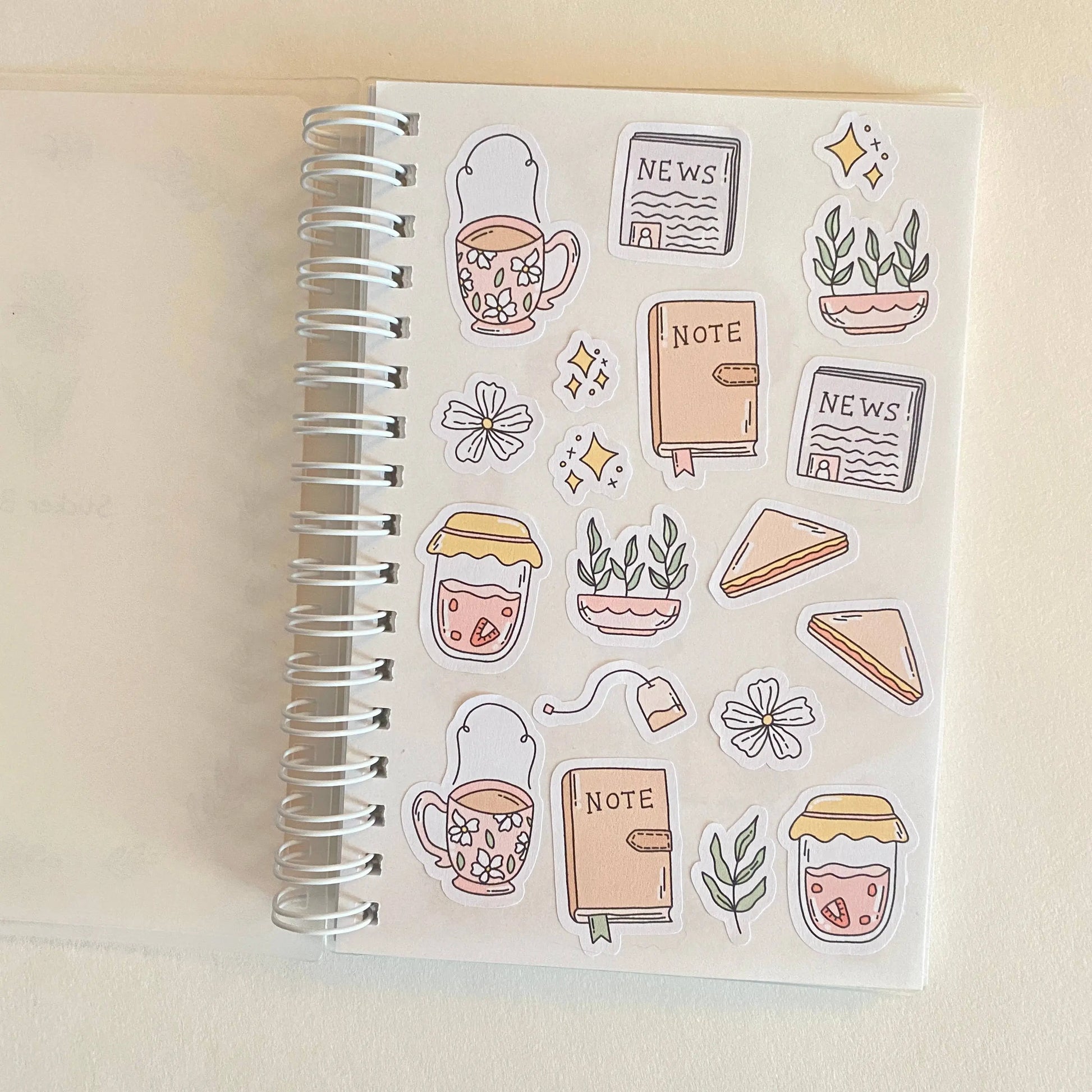 cozy cottage reusable sticker storage book The Aesthetics Studio