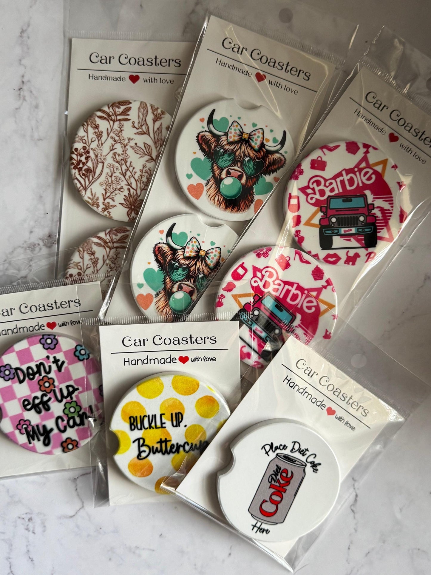 Smile Daisy - Car Coaster