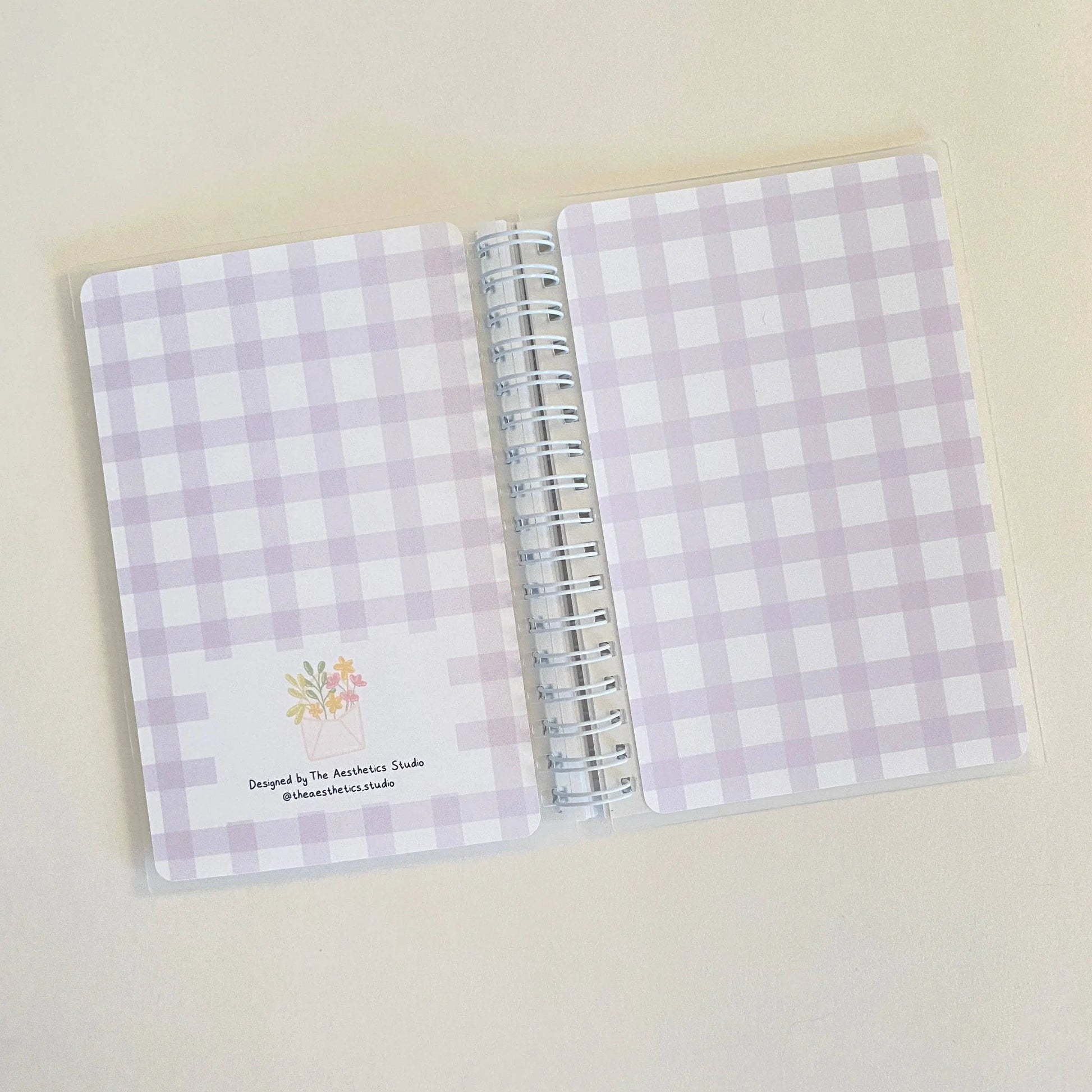 purple grid reusable sticker storage book The Aesthetics Studio