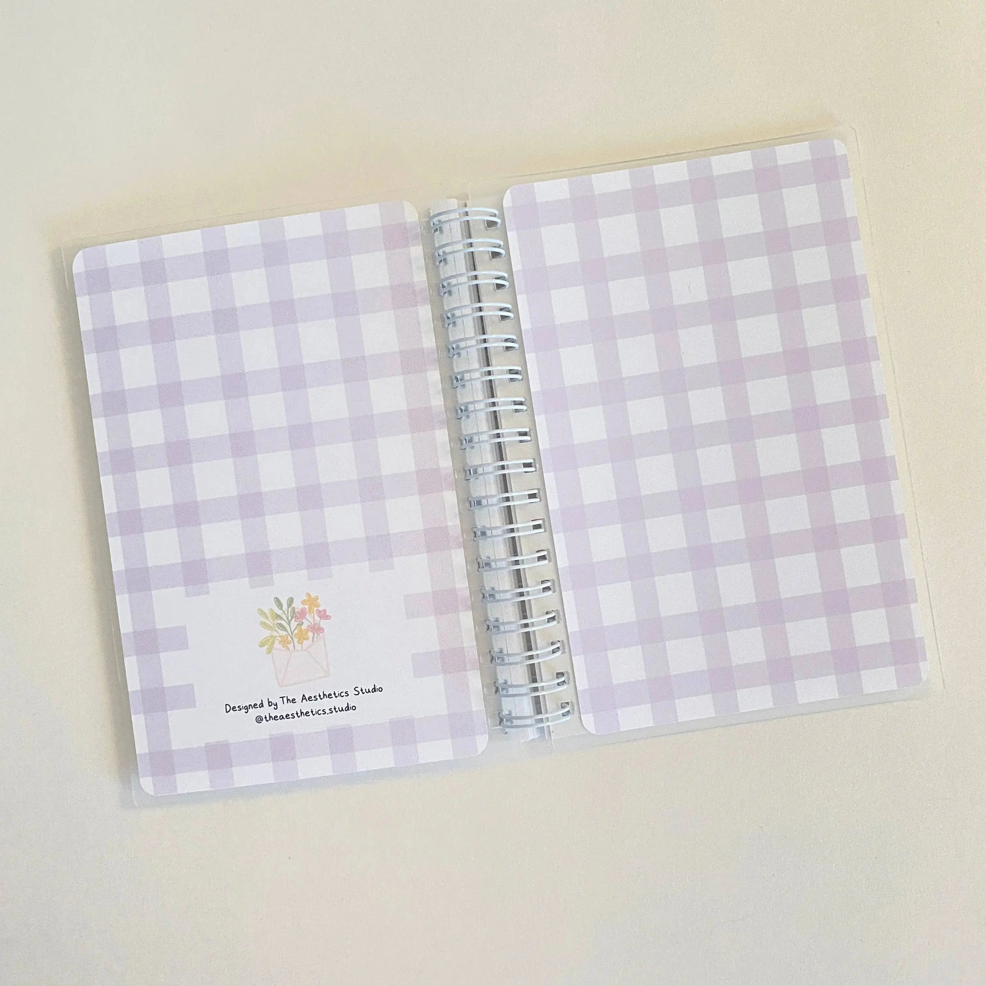 purple grid reusable sticker storage book The Aesthetics Studio