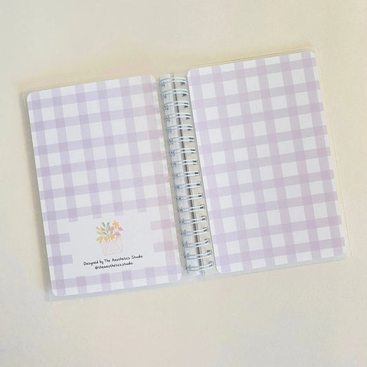 purple grid reusable sticker storage book The Aesthetics Studio