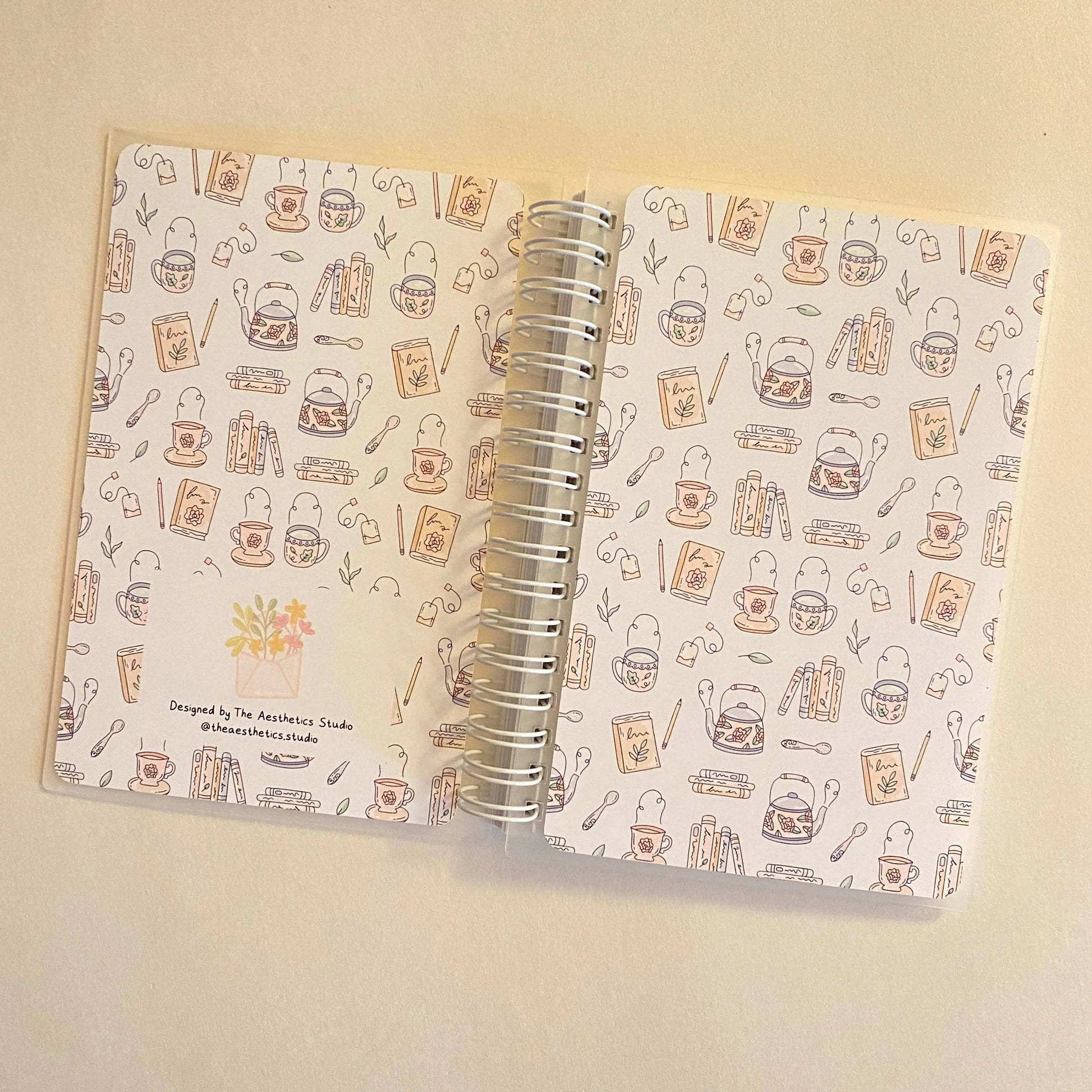 tea & books reusable sticker storage book The Aesthetics Studio