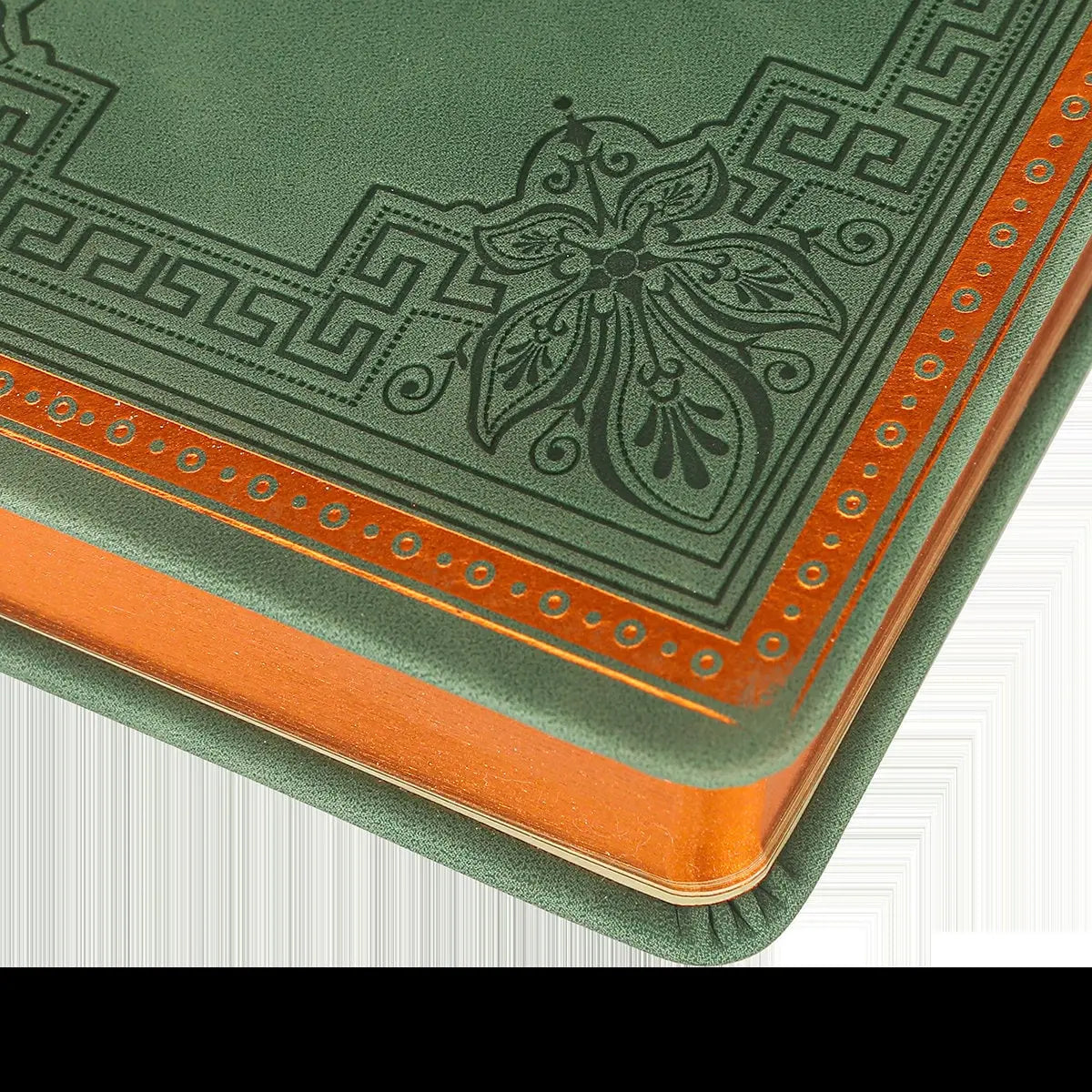 5 Year Antique Planner, Vegan Leather Cover, Green