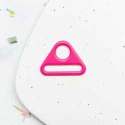 1.5" Triangle Ring - 12 Pack Hot Pink