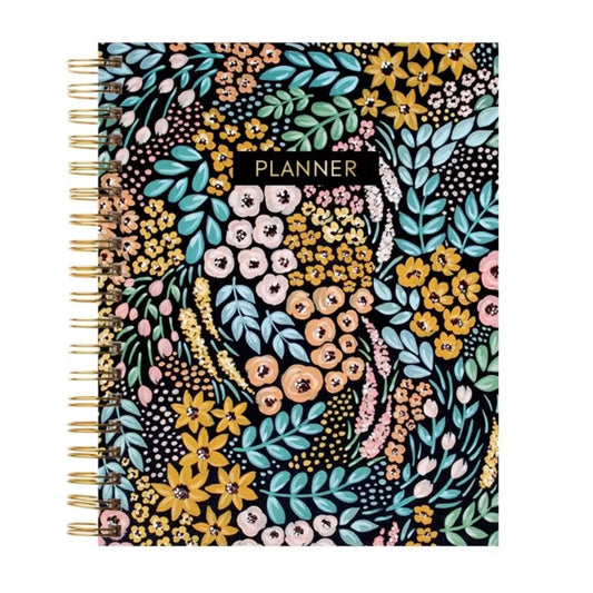 Black Floral Undated Planner Elyse Breanne Design