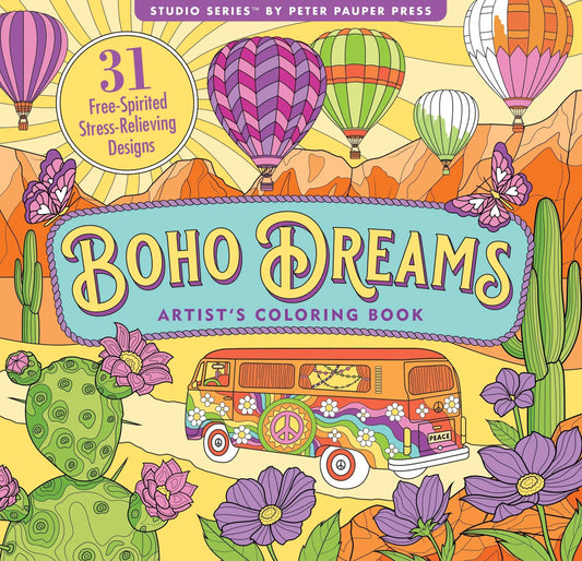 Boho Dreams Adult Coloring Book Peter Pauper Press