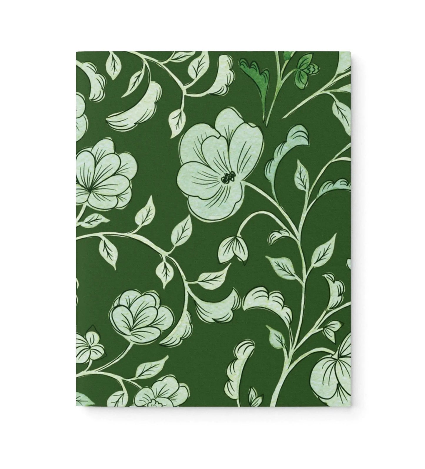 Classical Green Floral Pocket Notebook