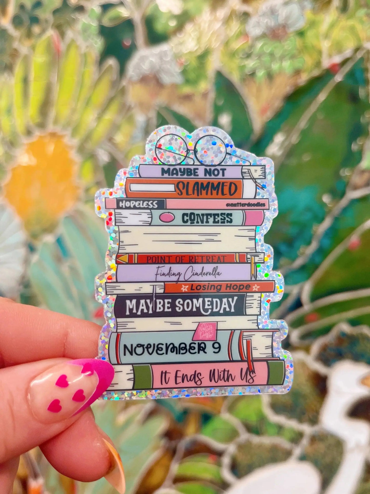 Colleen Hoover Book Stack Sticker - It Ends With Us