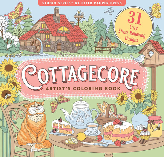 Cottagecore Adult Coloring Book Peter Pauper Press