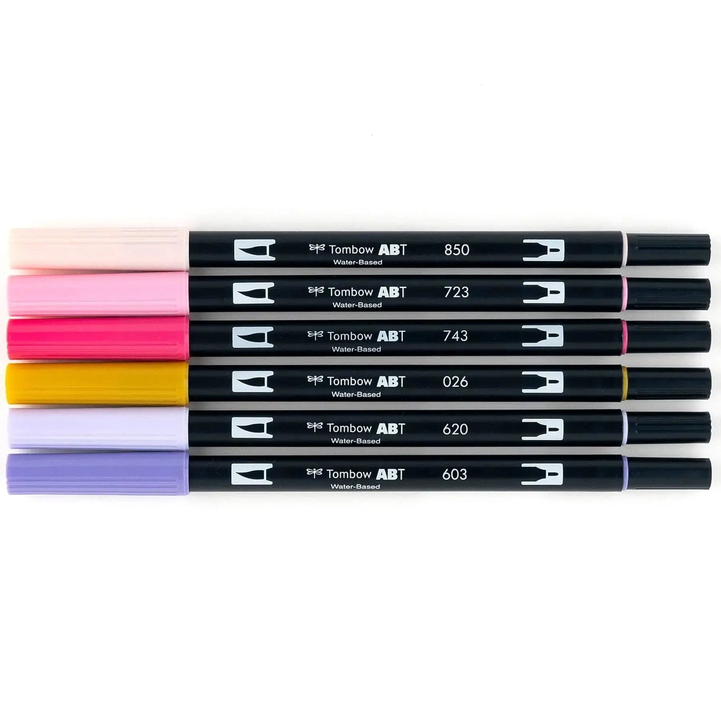 Dual Brush Pen Art Markers, Sweetheart, 6-Pack, Valentine's