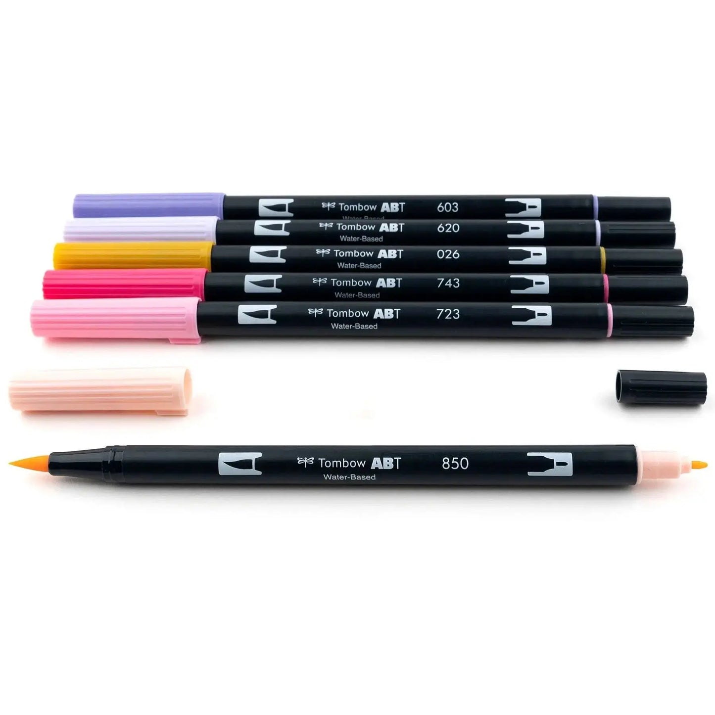 Dual Brush Pen Art Markers, Sweetheart, 6-Pack, Valentine's