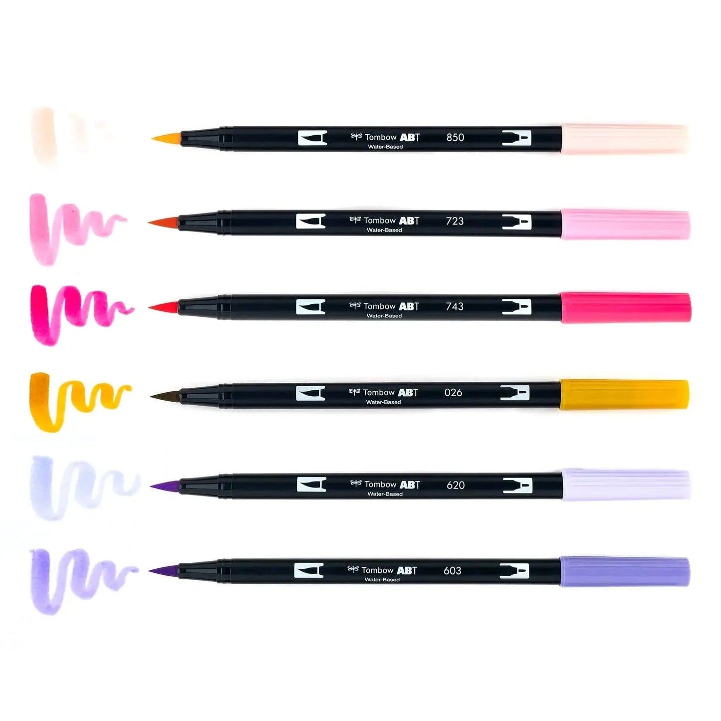 Dual Brush Pen Art Markers, Sweetheart, 6-Pack, Valentine's