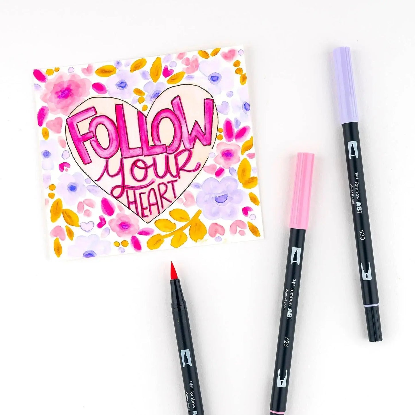 Dual Brush Pen Art Markers, Sweetheart, 6-Pack, Valentine's