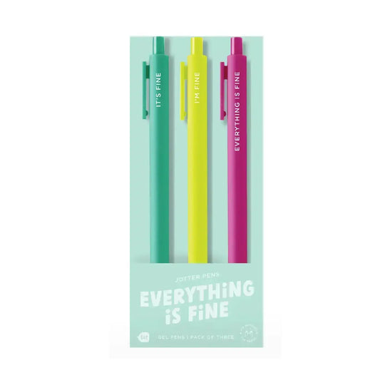 Everything is fine Jotter Pen Sets - 3 pack