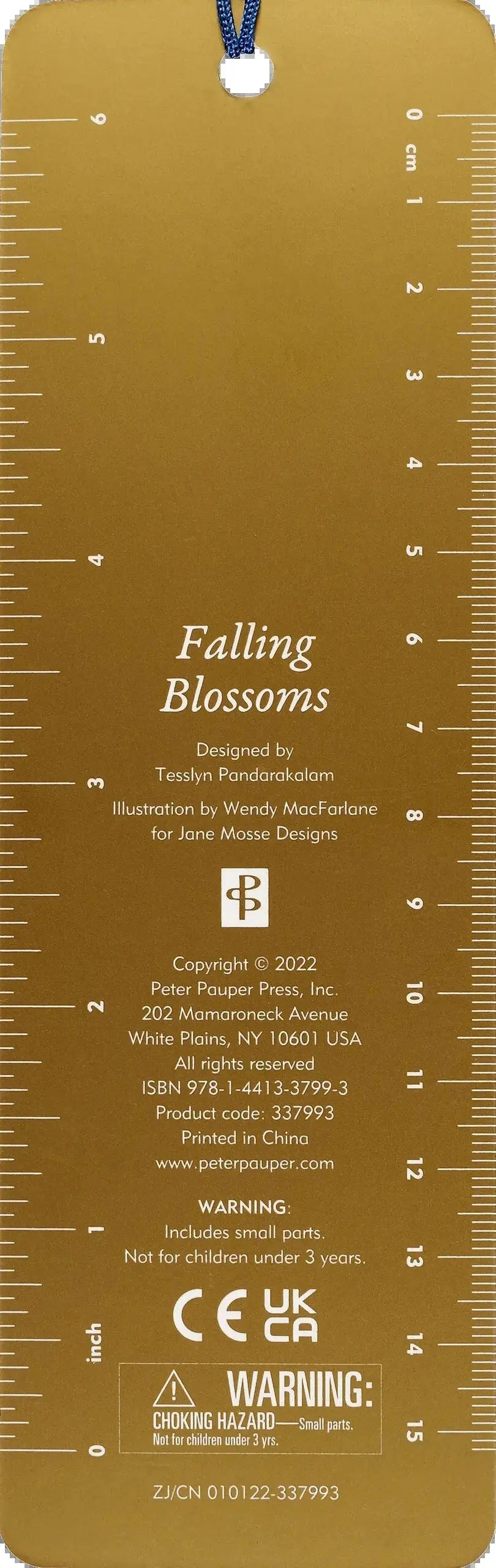 Falling Blossoms Beaded Bookmark