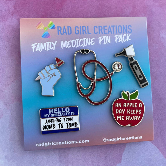 Family Medicine Pin Pack Rad Girl Creations