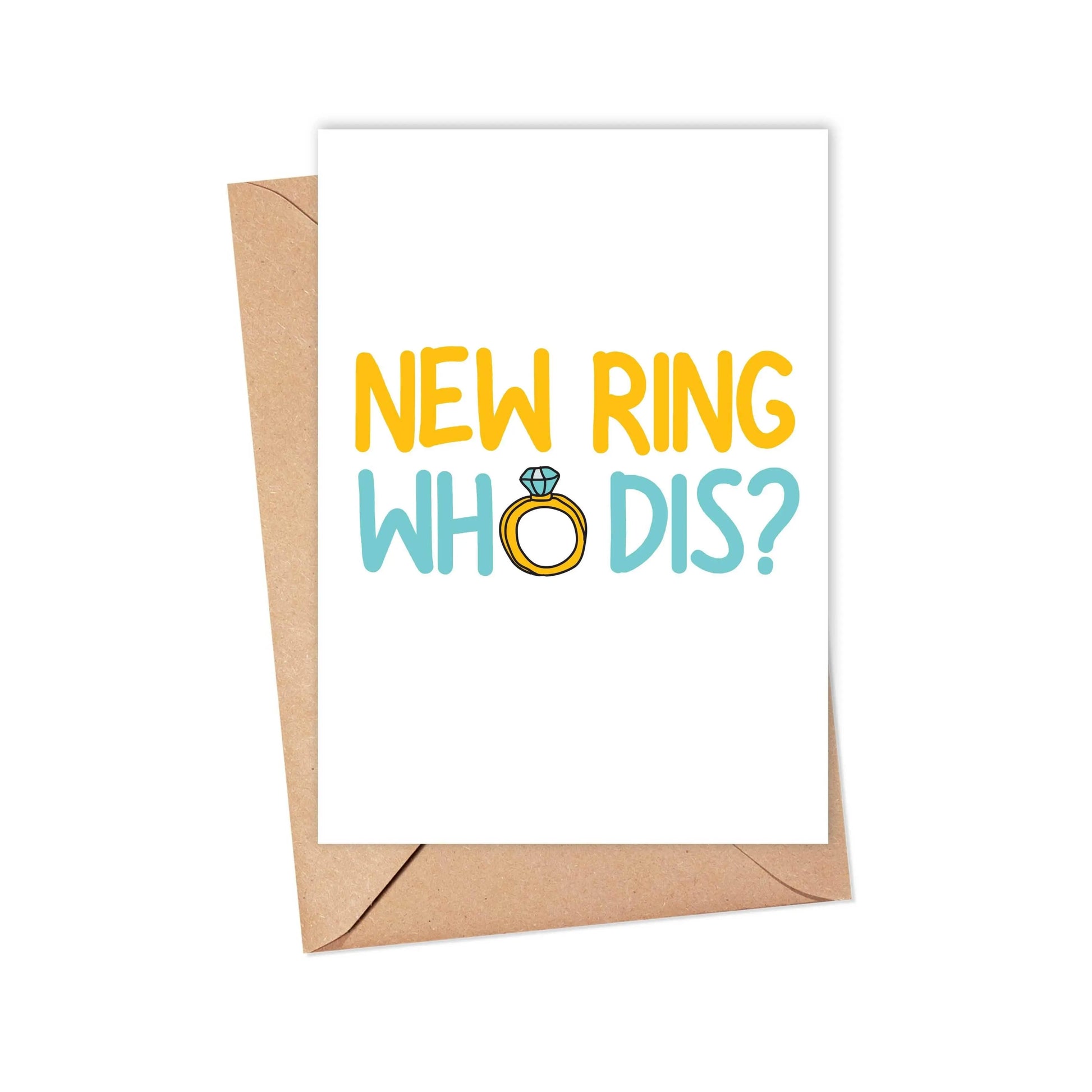 Funny Engagement Card New Ring Wedding Greeting Cards Bride R is for Robo