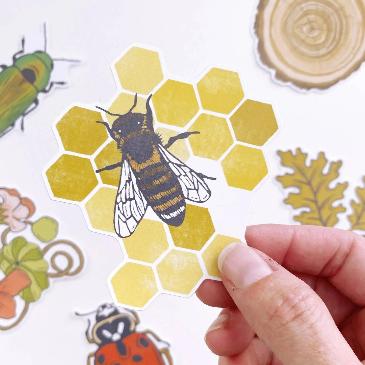 Honeybee Paper Sticker