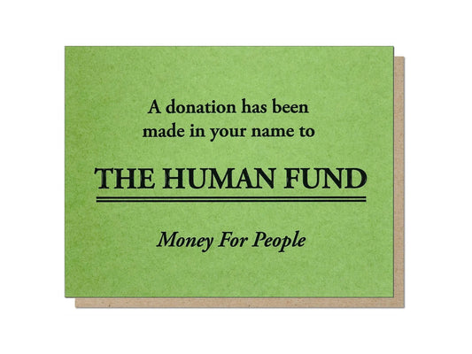 Human Fund Holiday Card