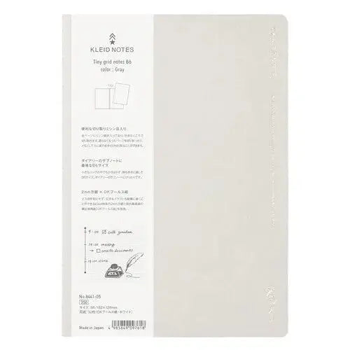 Kleid B6 TINY GRID Notes OK Fools Paper Notebook (Gray)