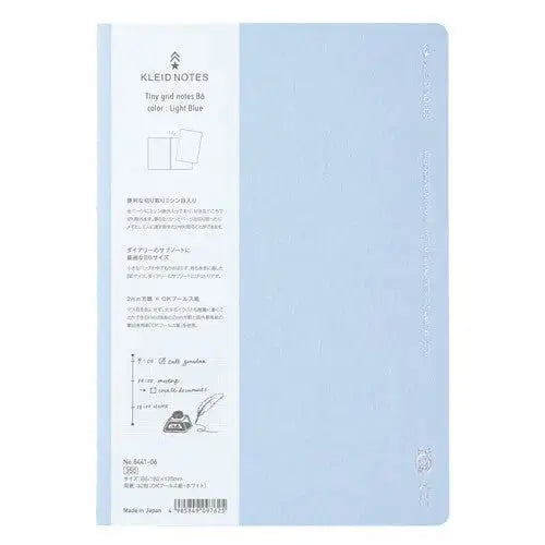 Kleid B6 TINY GRID Notes OK Fools Paper Notebook (Light Blue)