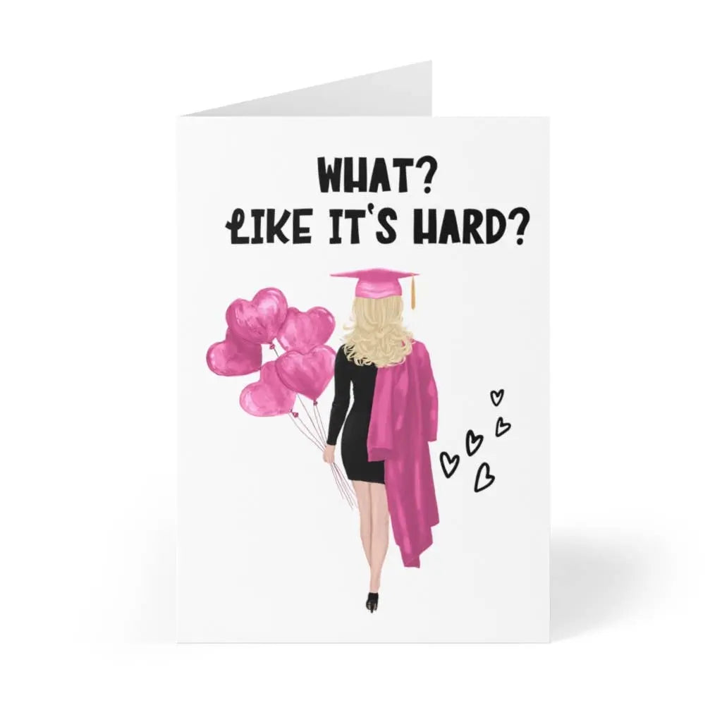 Like It's Hard Funny Graduation Card for Her - Congrats Grad R is for Robo