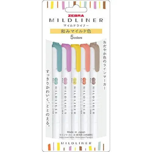 Mildliner Double-Sided Highlighter- 5-Color Set - Friendly