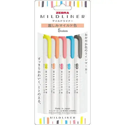 Mildliner Double-Sided Highlighter- 5-Color Set