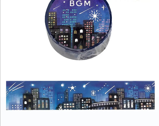 Night of shooting Stars in the City Washi Tape