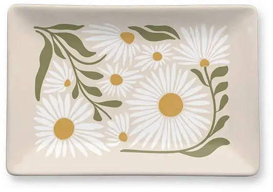Porcelain tray flower market daisy