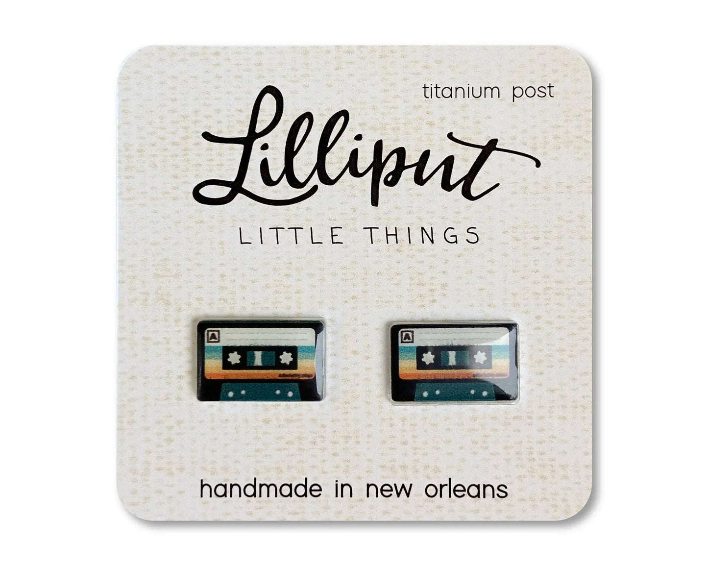 Retro Cassette Earrings Lilliput Little Things