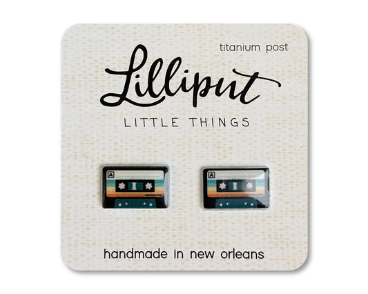 Retro Cassette Earrings Lilliput Little Things