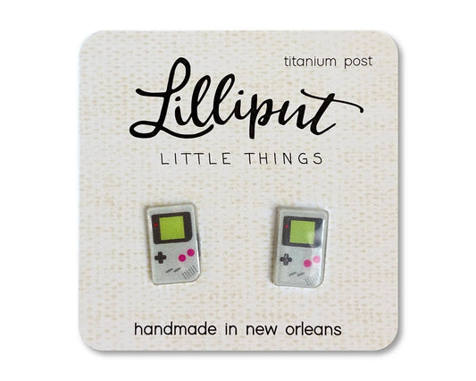 Retro Handheld Video Game Earrings Lilliput Little Things