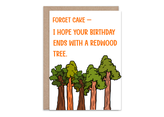 Redwood Tree Happy Birthday - Greeting Card