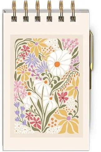 Spiral Notepad With Pen FLOWER MARKET WILDFLOWERS