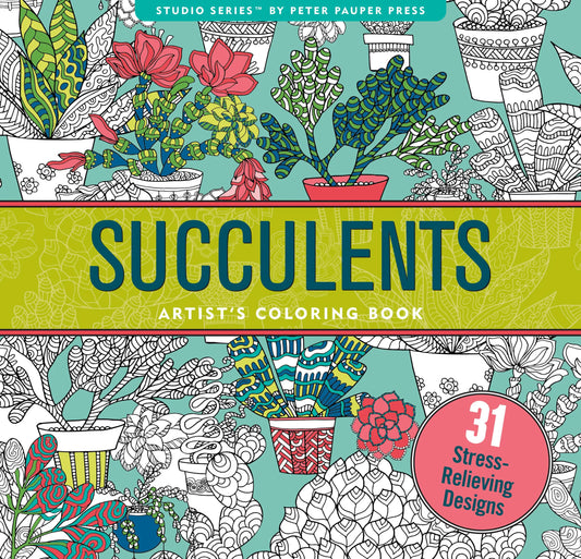 Succulents Adult Coloring Book Peter Pauper Press
