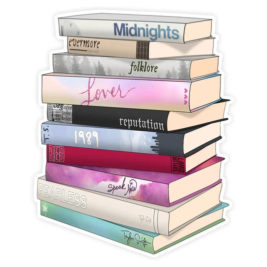 Taylor Albums as Books Sticker