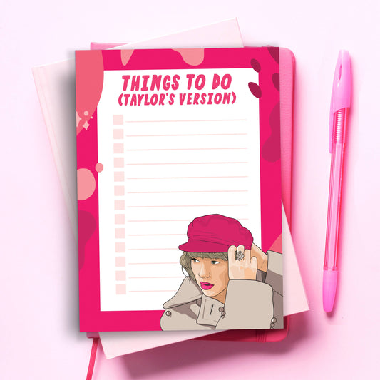 Taylor Swift Funny To Do List Notepad Pop Cult Paper