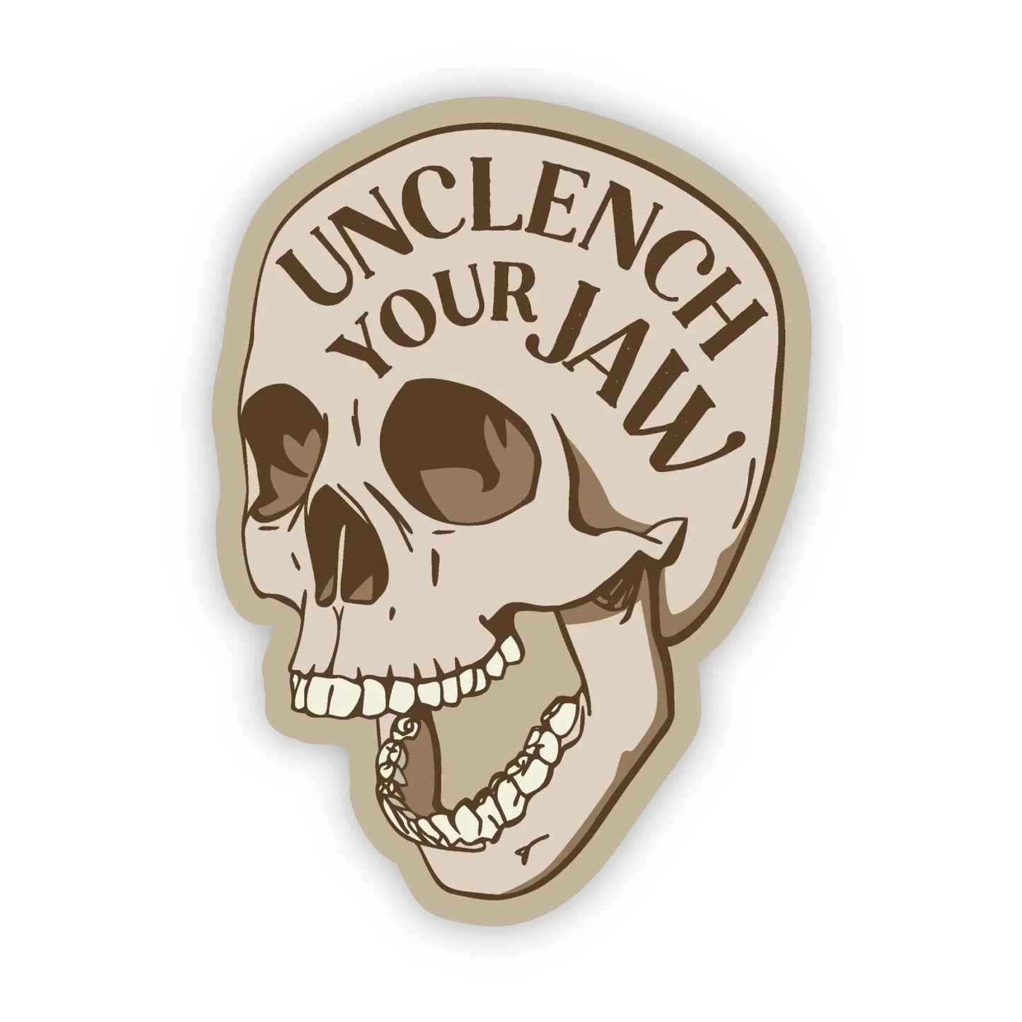 Unclench Your Jaw Sticker, 3-inch