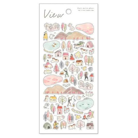 View (Pink) - Mind Wave Cozy Sticker Sheet