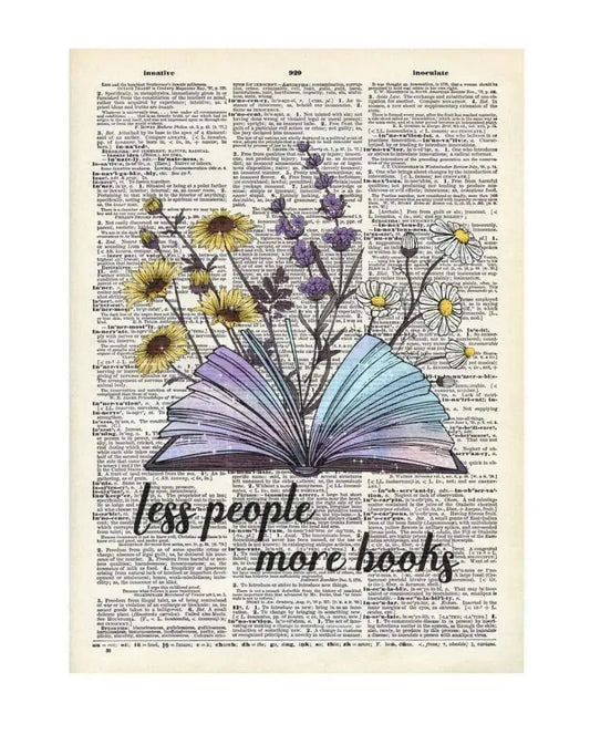 Vintage Dictionary Print - Book Inspirational Quote - 8.5" x 11'