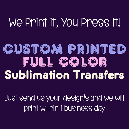 Custom Ready To Press Sublimation Transfers