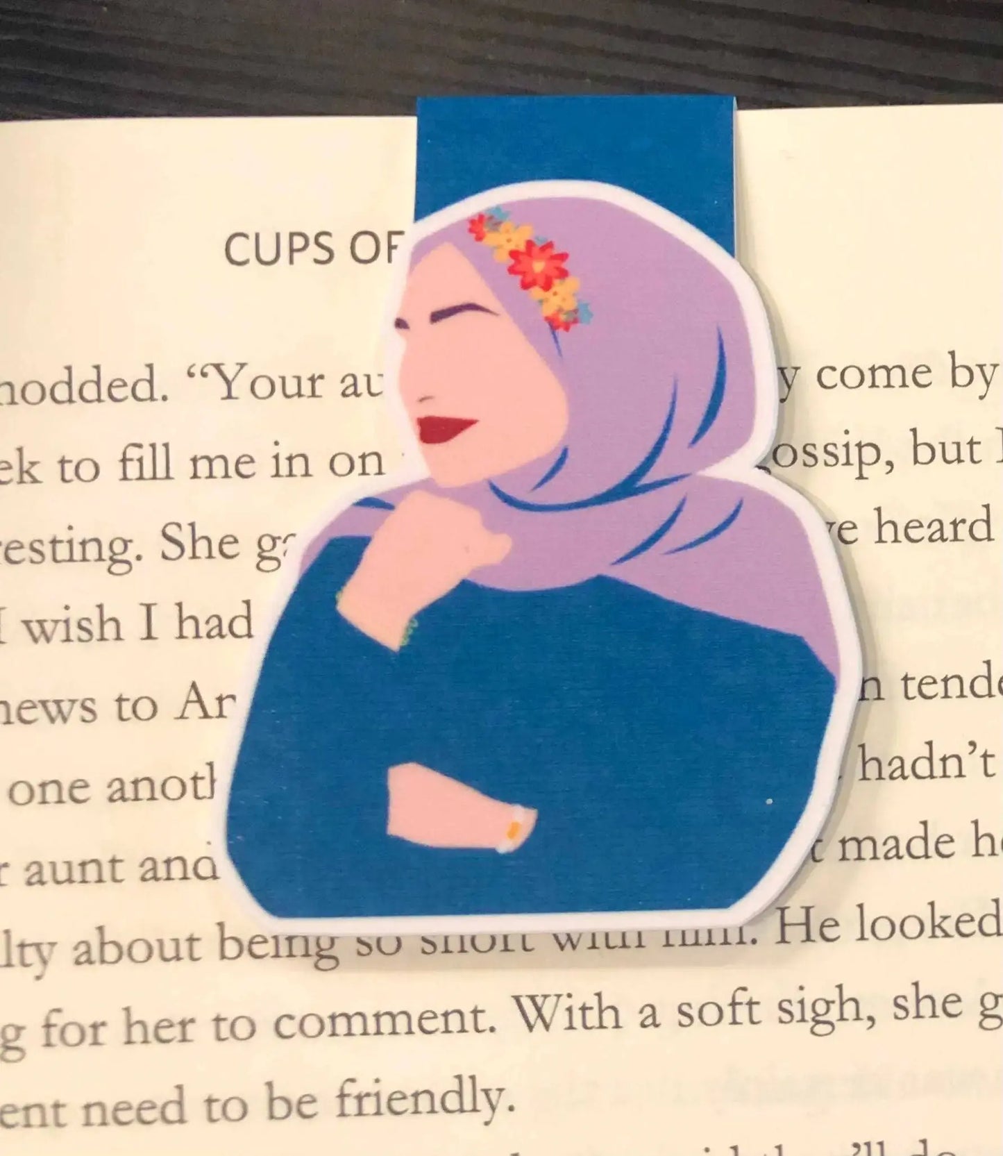 Woman with Flower Magnet Bookmark