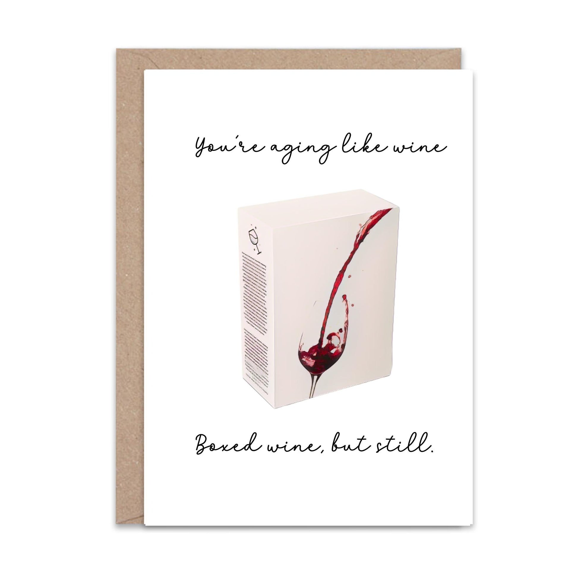 You&#39;re aging like wine (Birthday) - Greeting Card
