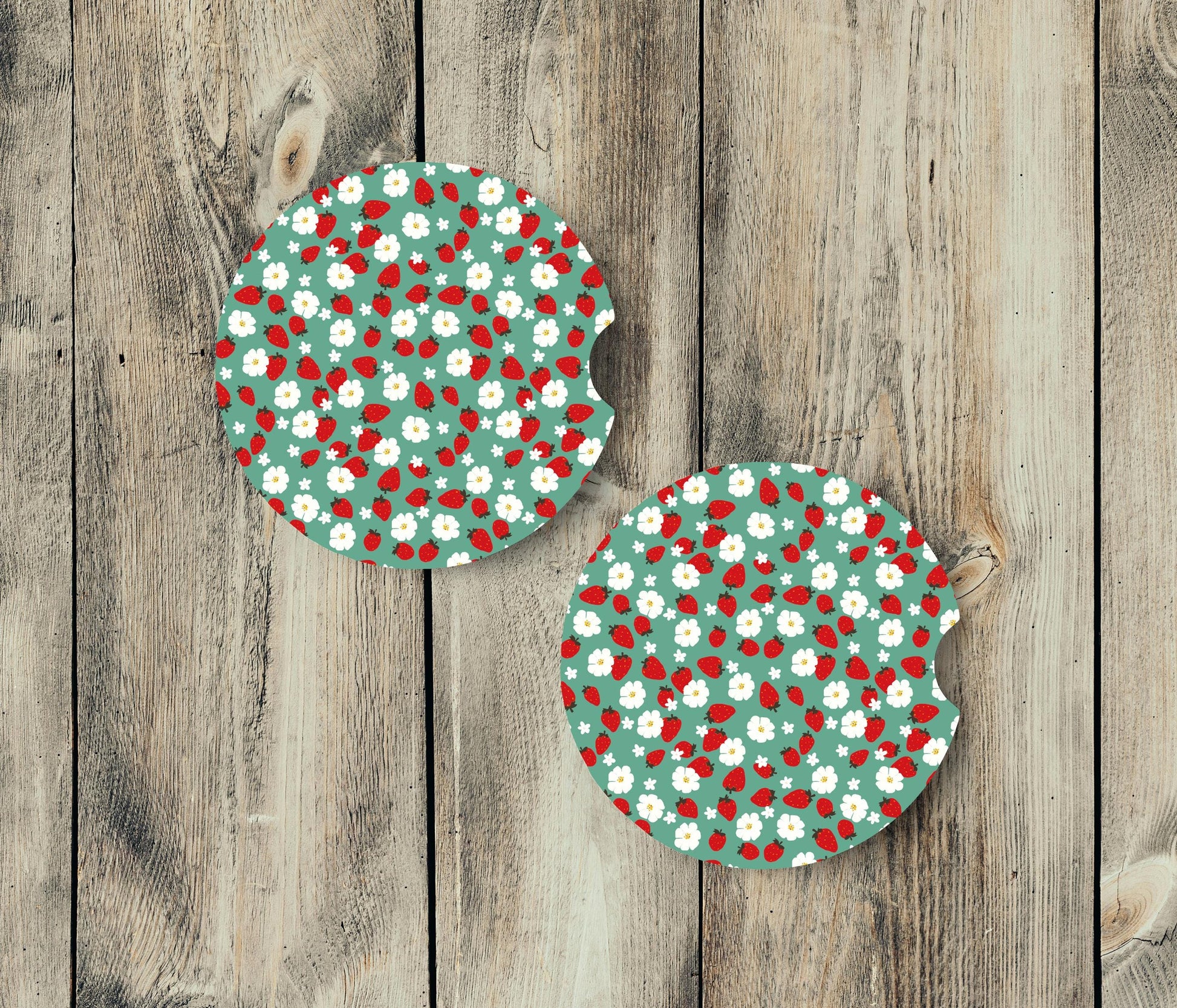 Strawberry Fields- Car Coaster