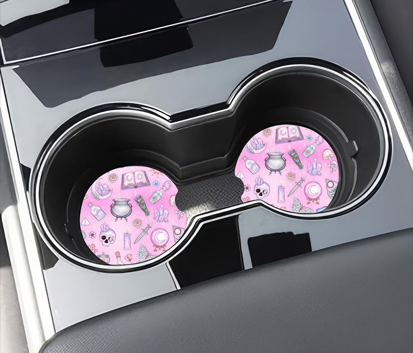 Bubble Bubble Witchy - Car Coaster