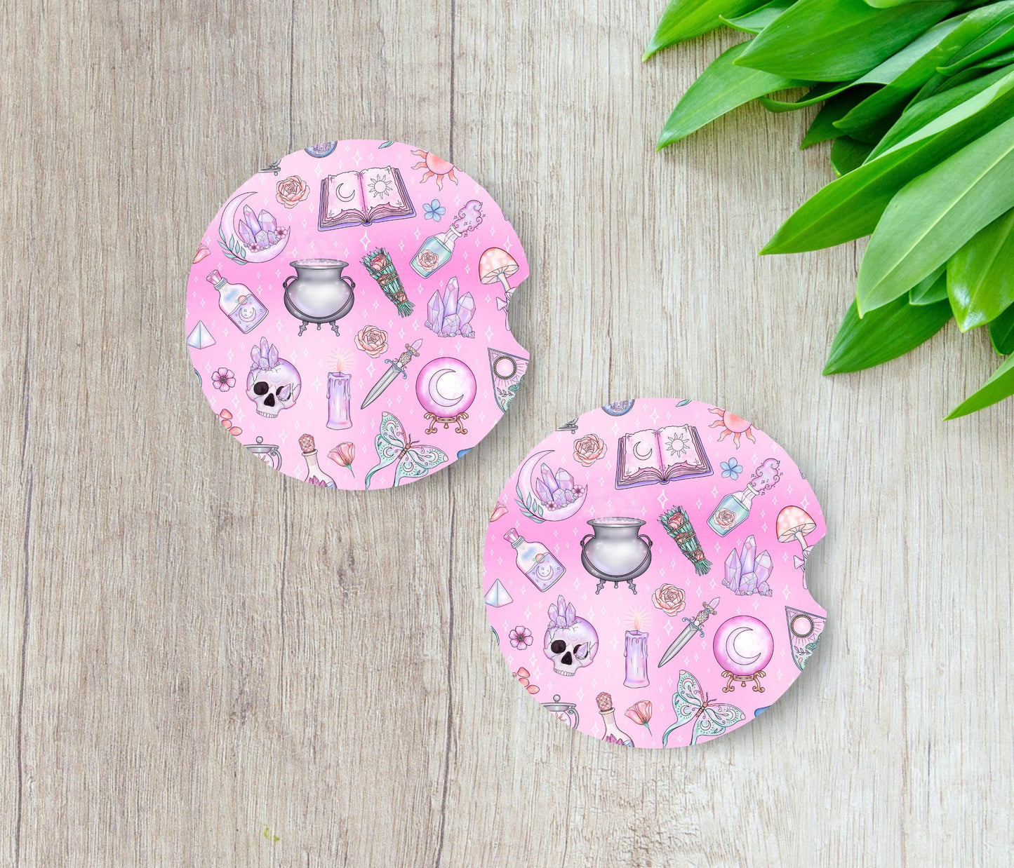 Bubble Bubble Witchy - Car Coaster