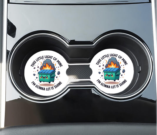 Dumpster - This little light of mine - Car Coaster